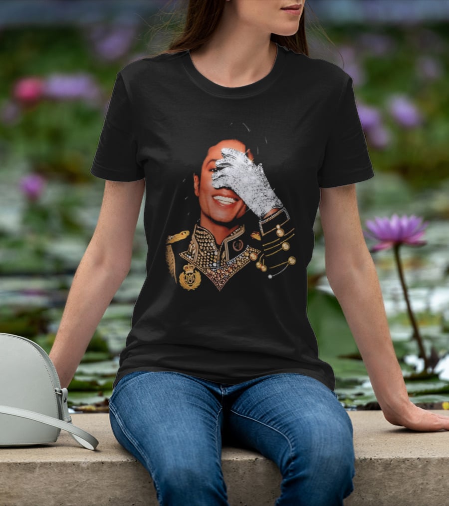 Jackson Drake Iceman King Of Pop Diamond Glove 2026 Gold Embellished Uniform T-Shirt