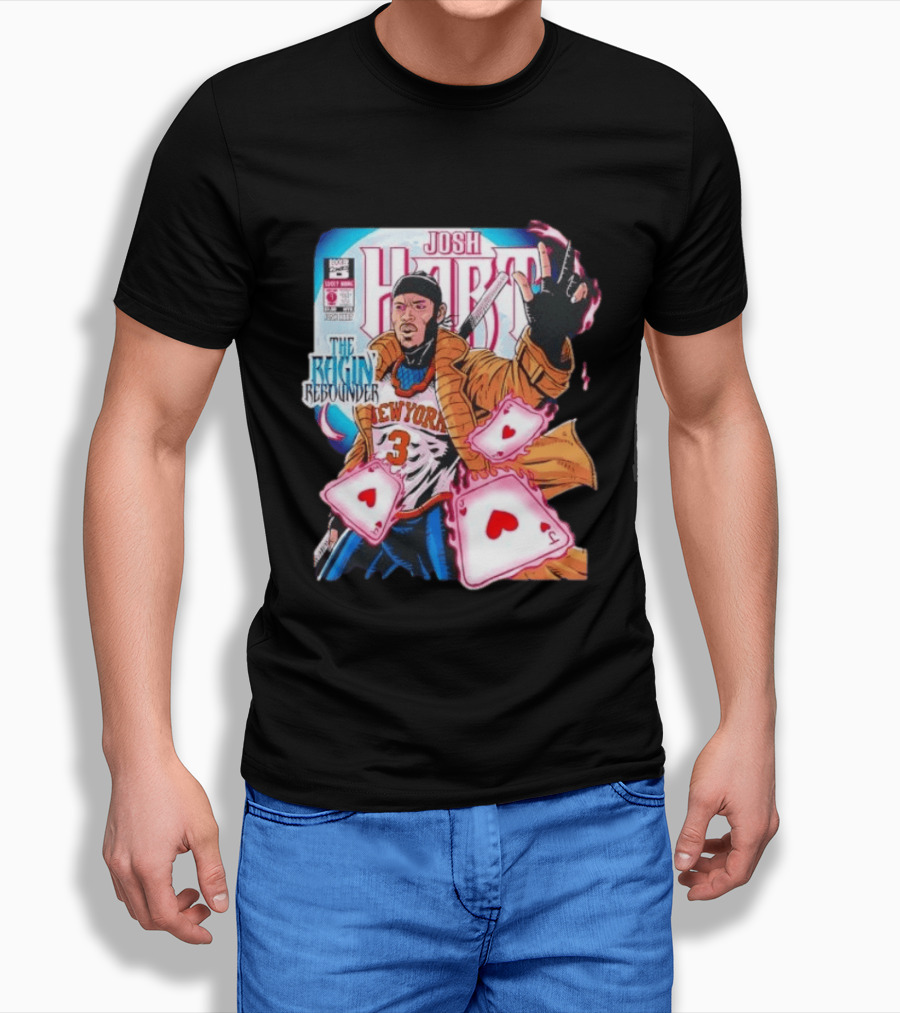 Josh Hart The Ragin' Rebounder Knicks New York Comic Style Basketball Cards T-Shirt