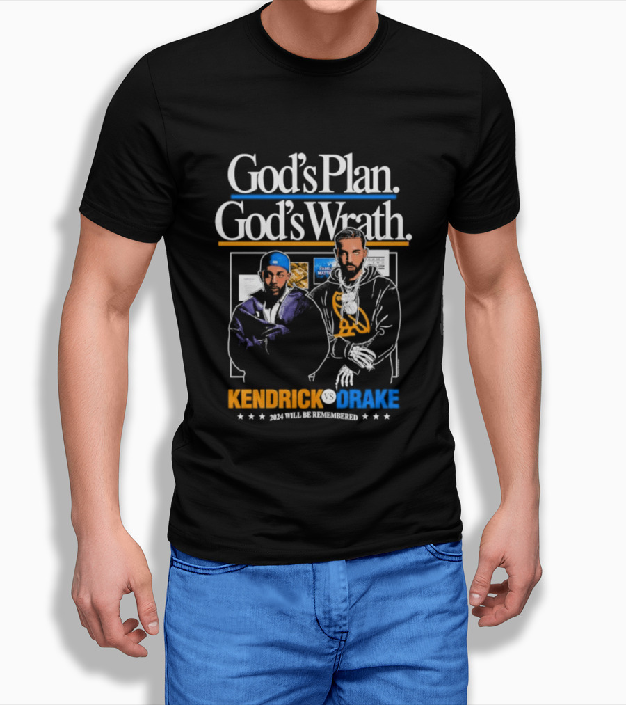 Kendrick Lamar Drake God's Plan God's Wrath Collaboration T-Shirt