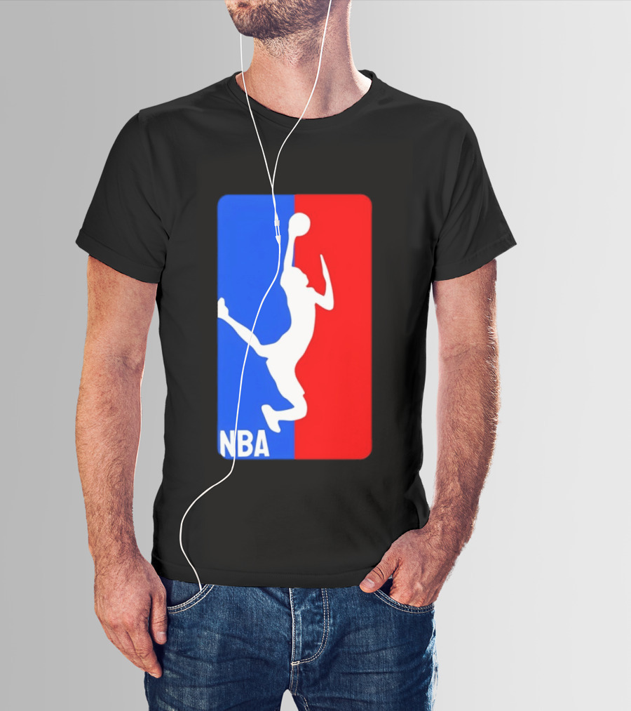 NBA Basketball 2026 Dunk Silhouette Red Blue T-Shirt