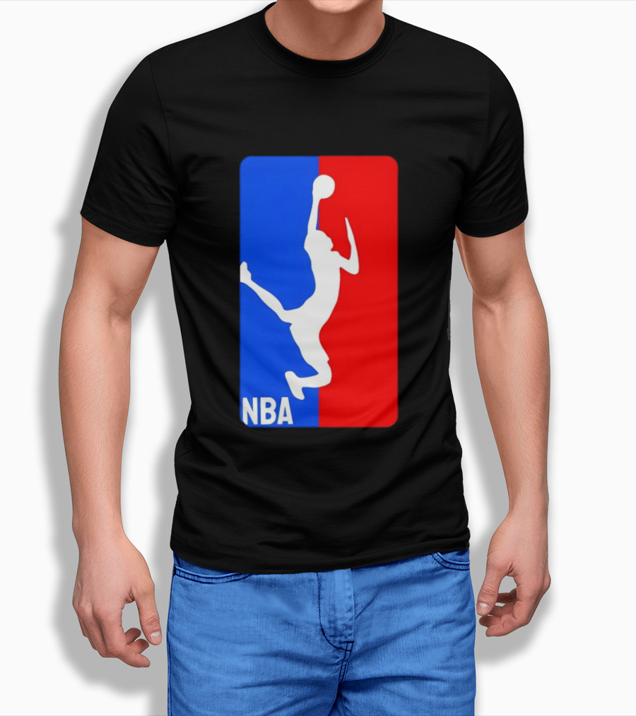 NBA Basketball 2026 Dunk Silhouette Red Blue T-Shirt