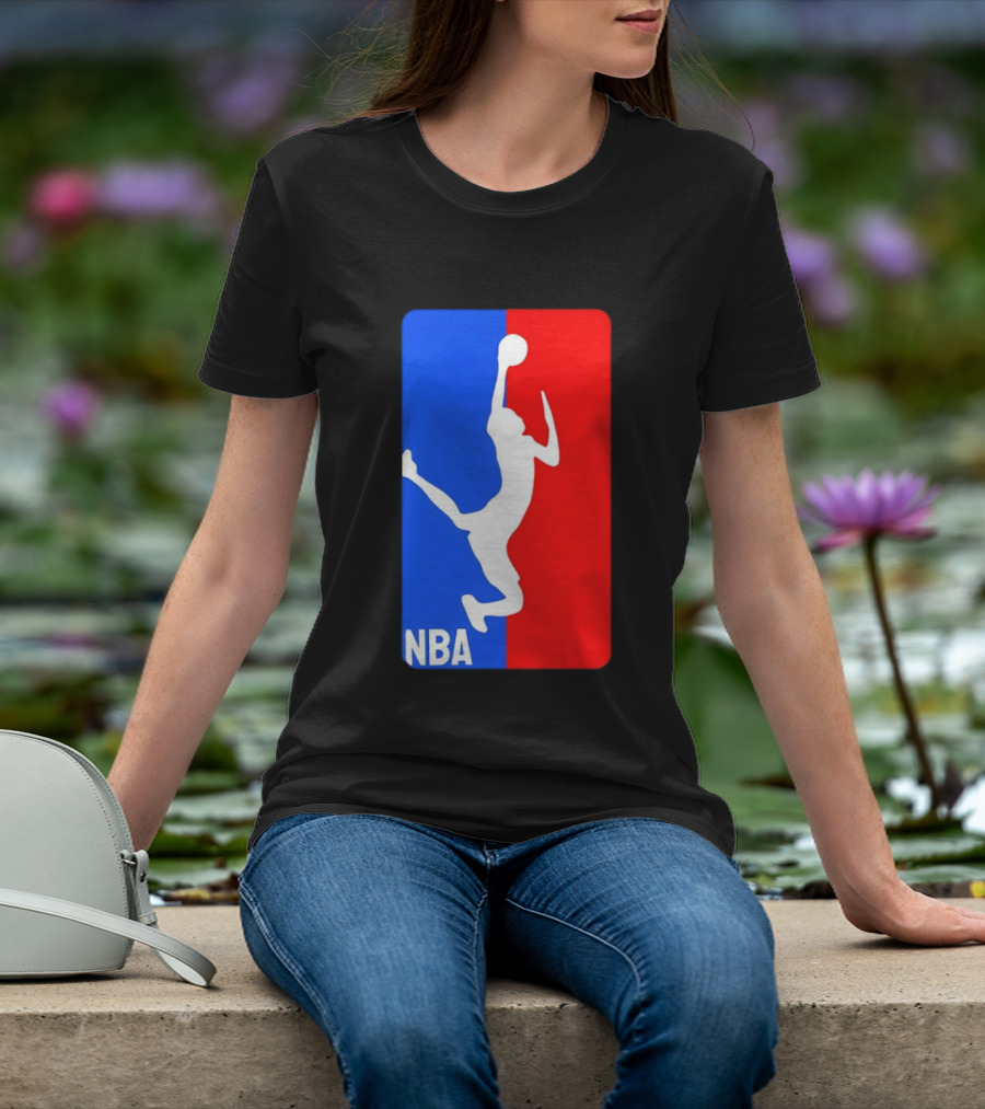 NBA Basketball 2026 Dunk Silhouette Red Blue T-Shirt