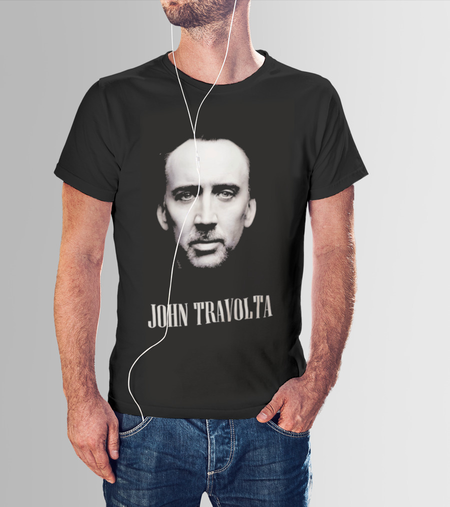 Nicolas Cage John Travolta Face Swap 90s Movie Fans T-Shirt