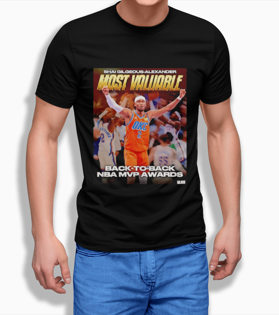 Shai Gilgeous Alexander Oklahoma City Thunder Most Valuable Back To Back NBA MVP Awards T-Shirt