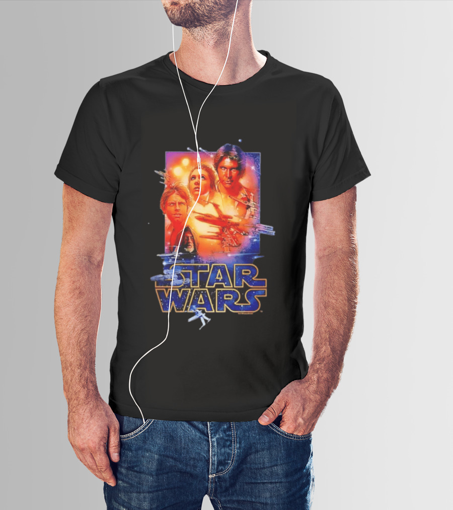 Star Wars A New Hope Rebel Luke Leia Han Solo Darth Vader T-Shirt