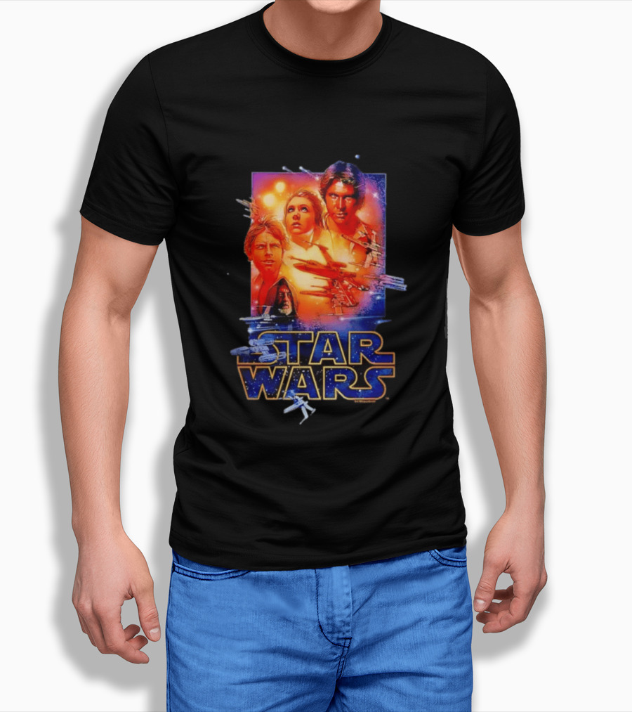 Star Wars A New Hope Rebel Luke Leia Han Solo Darth Vader T-Shirt