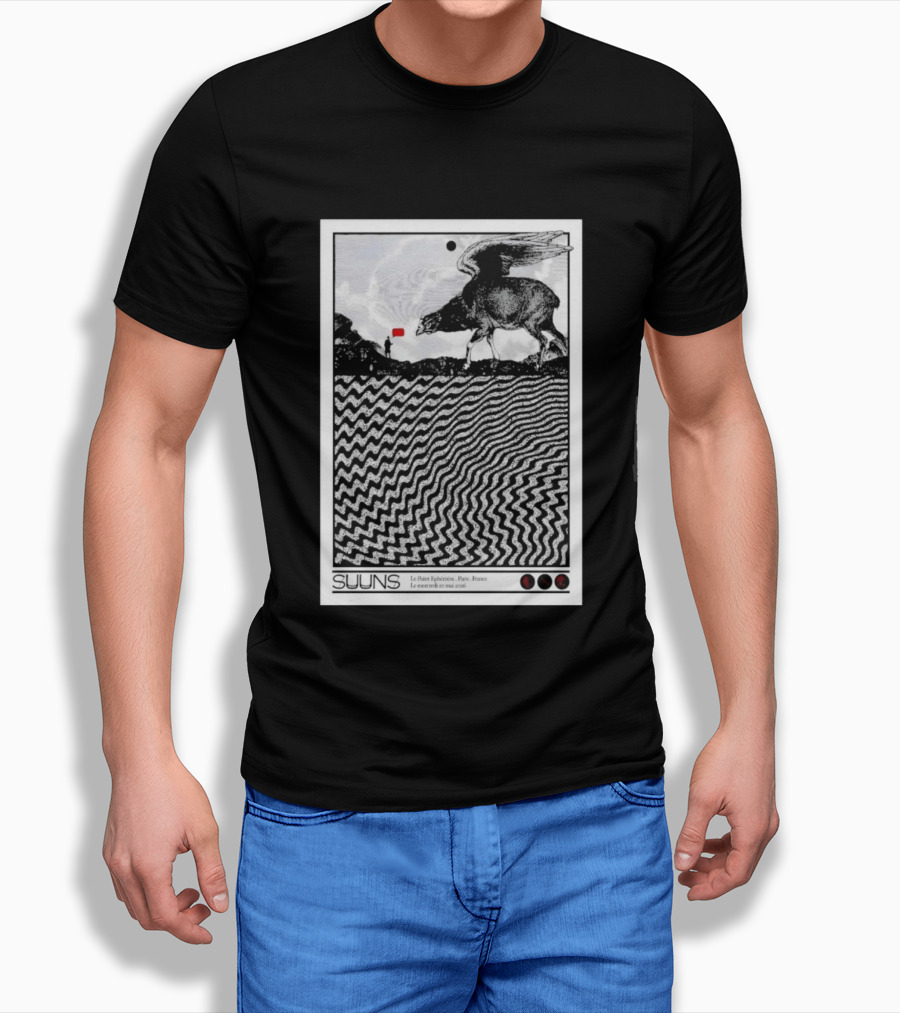SUUNS Le Point Ephémère Paris France 20 Mai 2026 Winged Creature Landscape T-Shirt