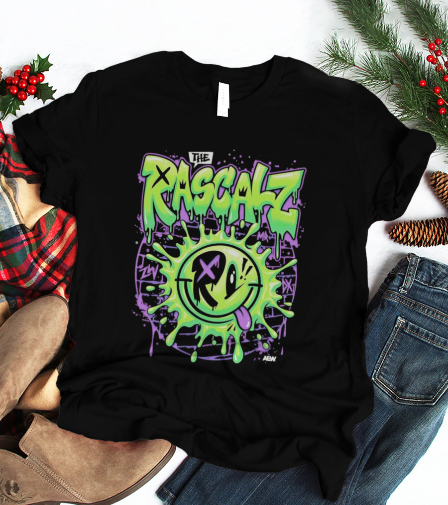 The Rascalz Dripping Neon Smiley X Eyes T-Shirt