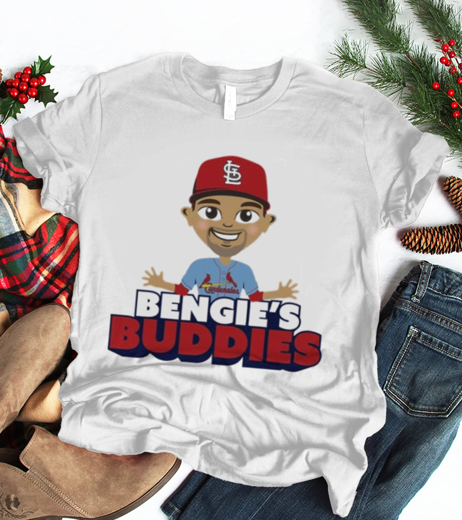 Bengie's Buddies Cardenales StL Baseball Red Cap T-Shirt
