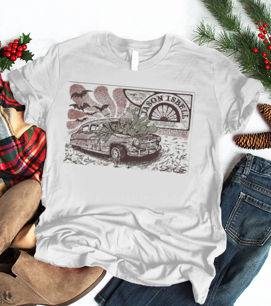 Jason Isbell May 22 2026 Long Center For The Performing Arts Austin TX Vintage Car Scene T-Shirt