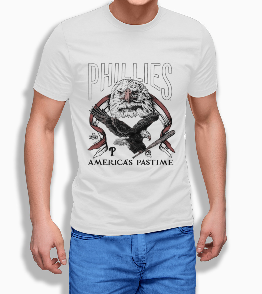 Phillies America's Pastime 250th Celebration Bald Eagle T-Shirt