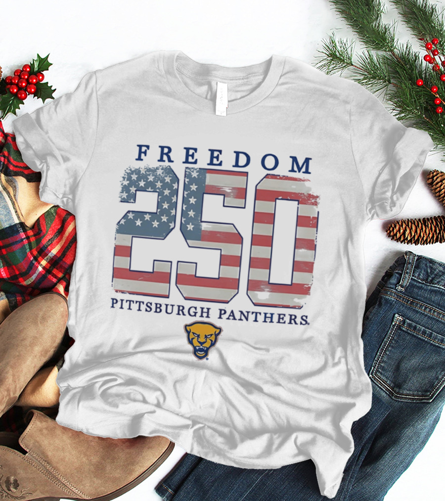 Freedom 250 Pittsburgh Panthers American Flag T-Shirt