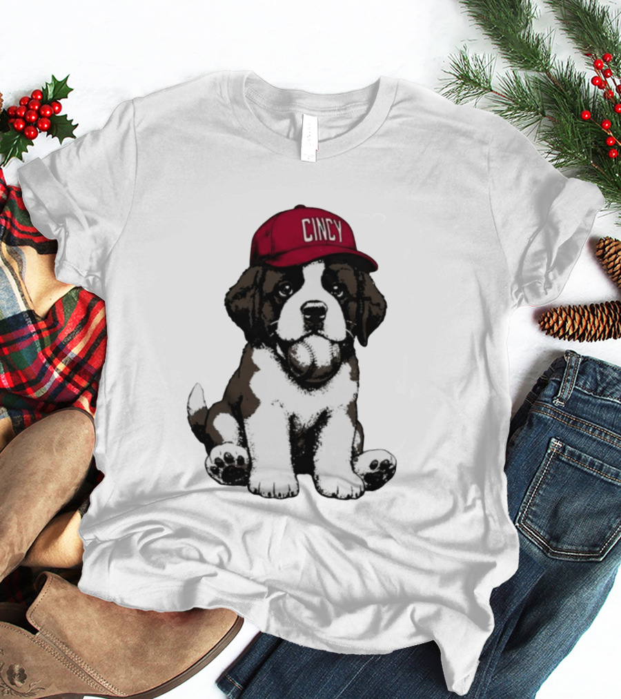 Cincy Schottzie Dog Stuffy Cincinnati Red Baseball T-Shirt