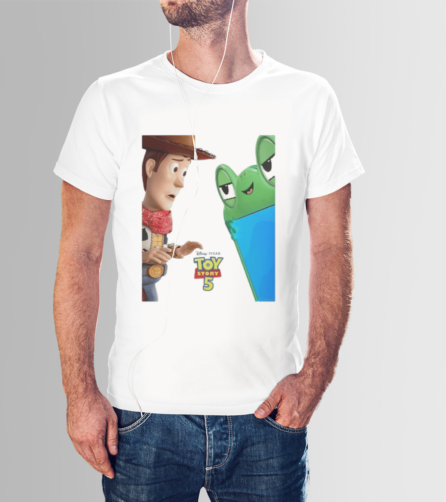 Toy Story 5 Woody And Animated Frog Encounter T-Shirt