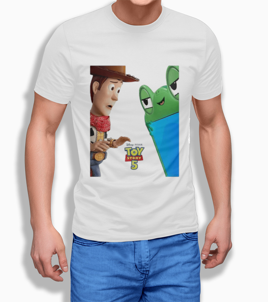 Toy Story 5 Woody And Animated Frog Encounter T-Shirt