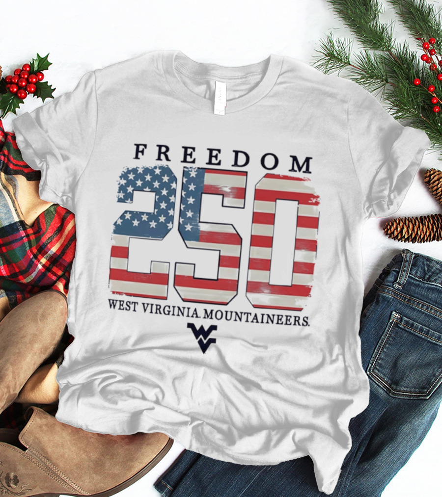 Freedom 250 West Virginia Mountaineers Patriotic Celebration T-Shirt