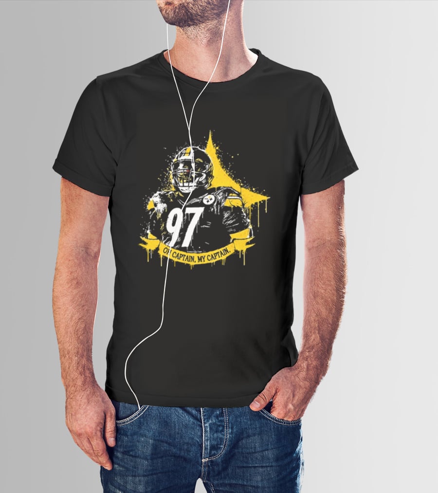 Oh Captain My Captain Cameron Heyward 97 Pittsburgh Steelers T-Shirt