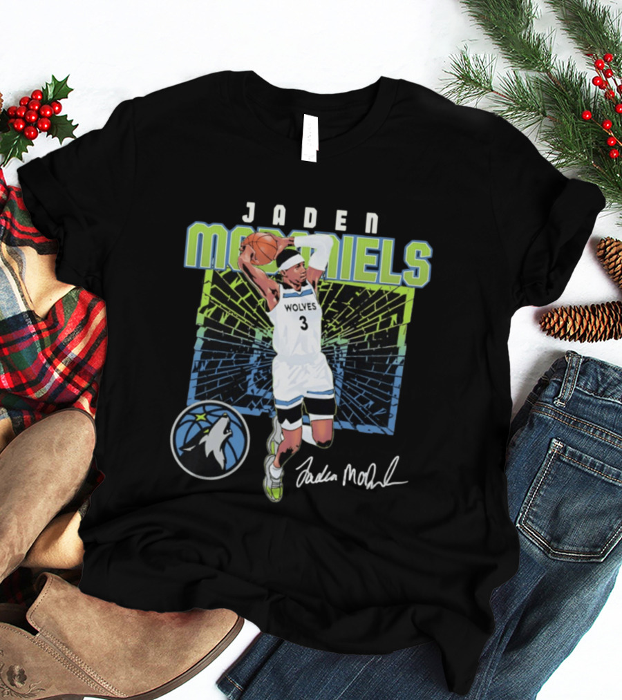 Jaden McDaniels Wolves Basketball Number 3 Minnesota Timberwolves T-Shirt