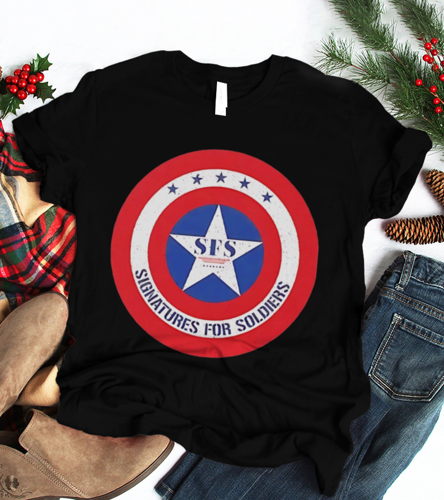 Signatures For Soldiers SFS Captain America Star Shield T-Shirt