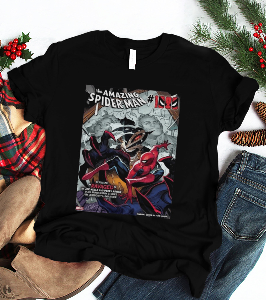 The Amazing Spider Man 1000 Featuring Ravaged By Joe Kelly Pepe Larraz Plus Anniversary Stories Marvel Variant Cover T-Shirt