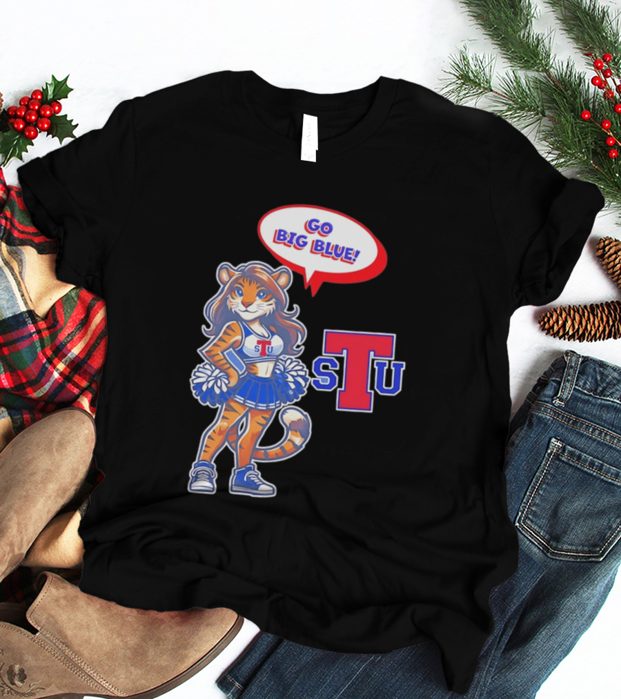 Tiger Cheerleader Go Big Blue STU T-Shirt