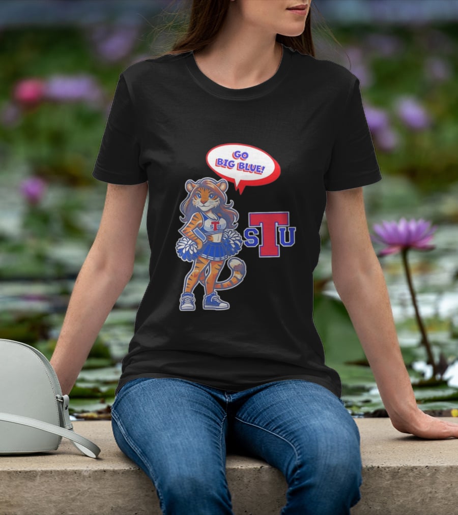 Tiger Cheerleader Go Big Blue STU T-Shirt