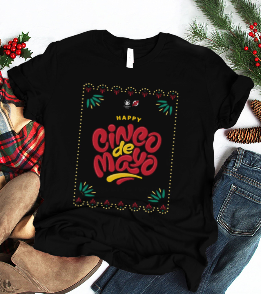 New Jersey Devils Happy Cinco De Mayo Celebration T-Shirt