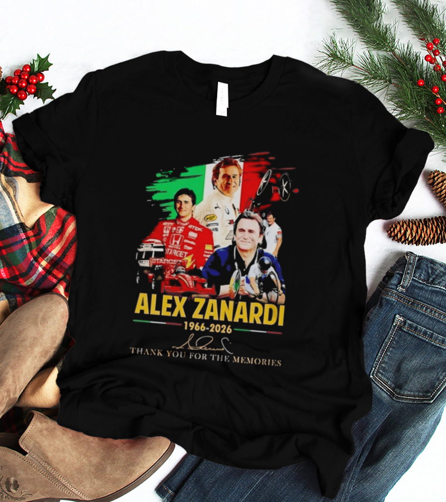 Alex Zanardi 1966 2026 Thank You For The Memories Formula One CART IndyCar T-Shirt