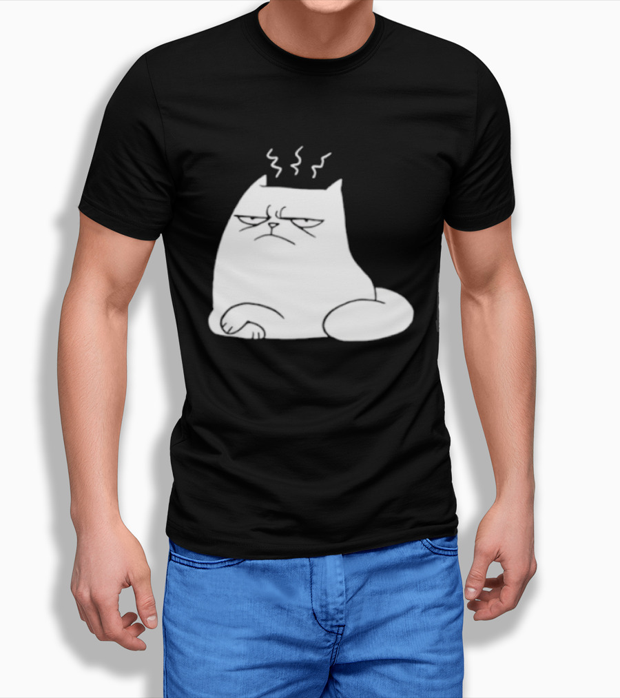Judgement Cat Grumpy Steaming Expression T-Shirt