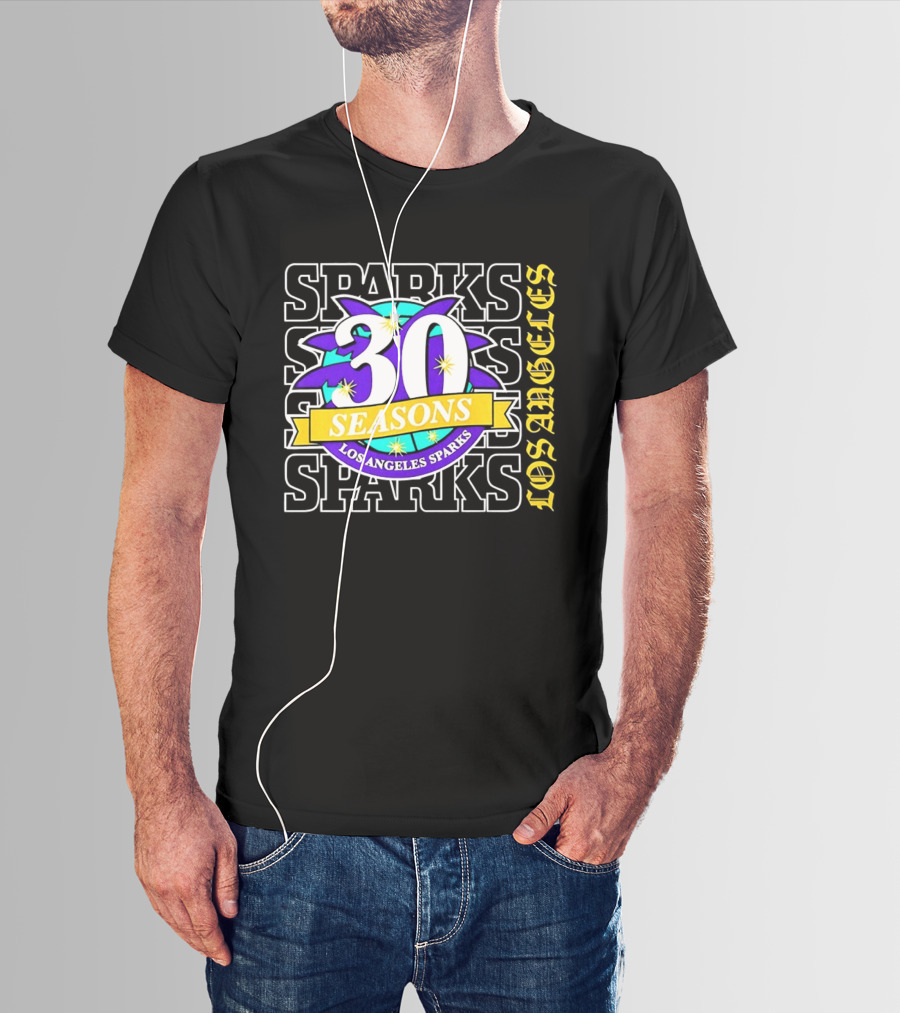 Los Angeles Sparks 30 Seasons Celebration T-Shirt