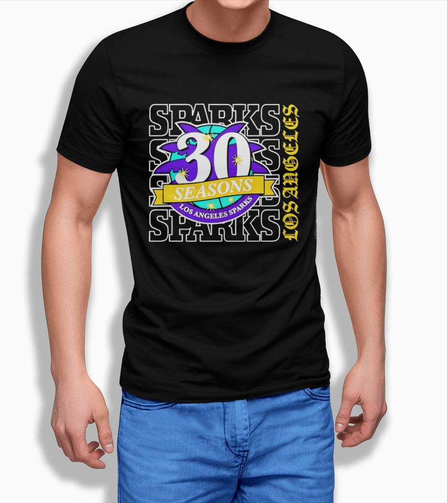 Los Angeles Sparks 30 Seasons Celebration T-Shirt