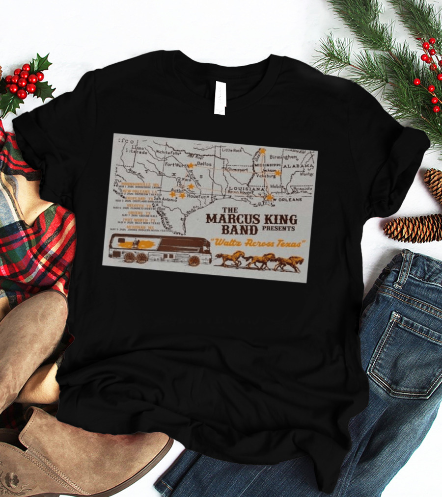 Marcus King Band Presents "Waltz Across Texas" Tour May 8 2026 Billy Bob's Fort Worth Texas T-Shirt