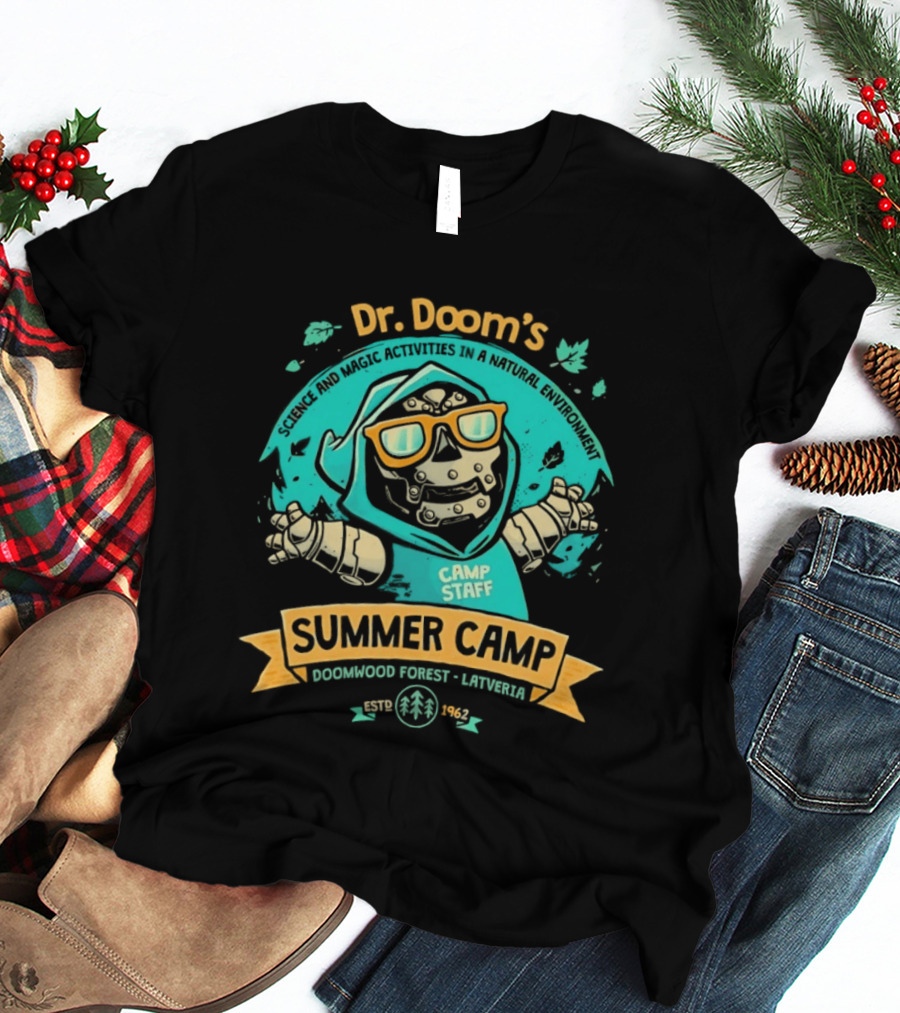 Dr. Doom's Summer Camp Doomwood Forest Latveria Camp Staff Marvel Adventures T-Shirt
