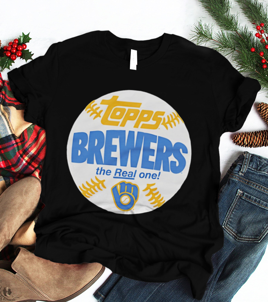 Topps Brewers The Real One Baseball T-Shirt
