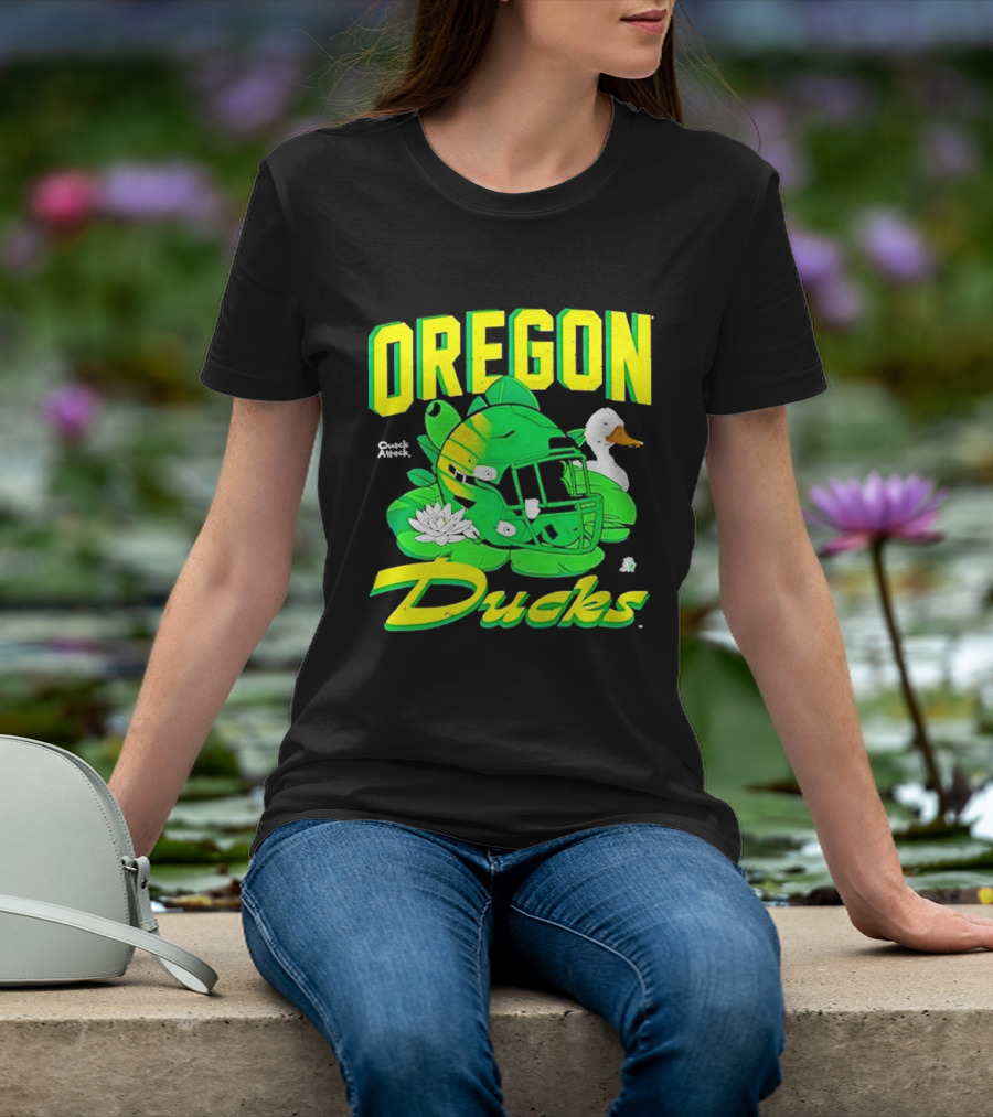 Oregon Ducks Football Helmet And Duck T-Shirt
