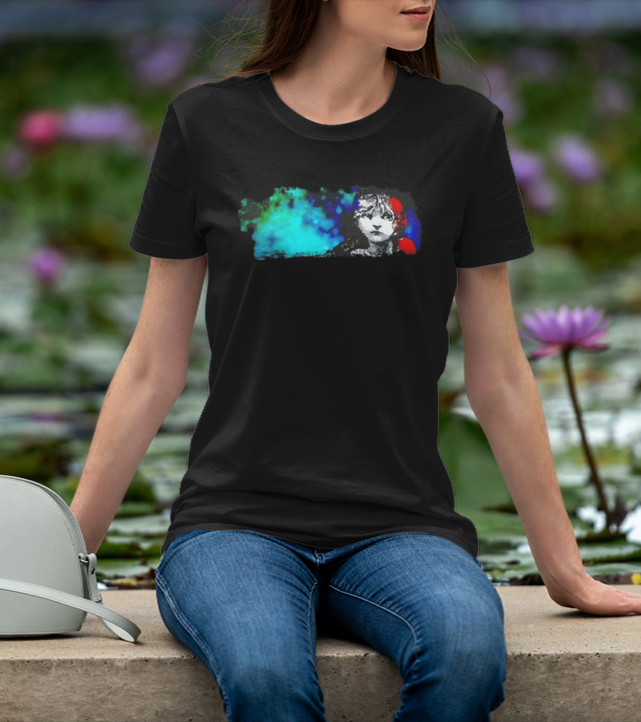Rare Les Miserables Broadway Cosette Blue Red Watercolor T-Shirt