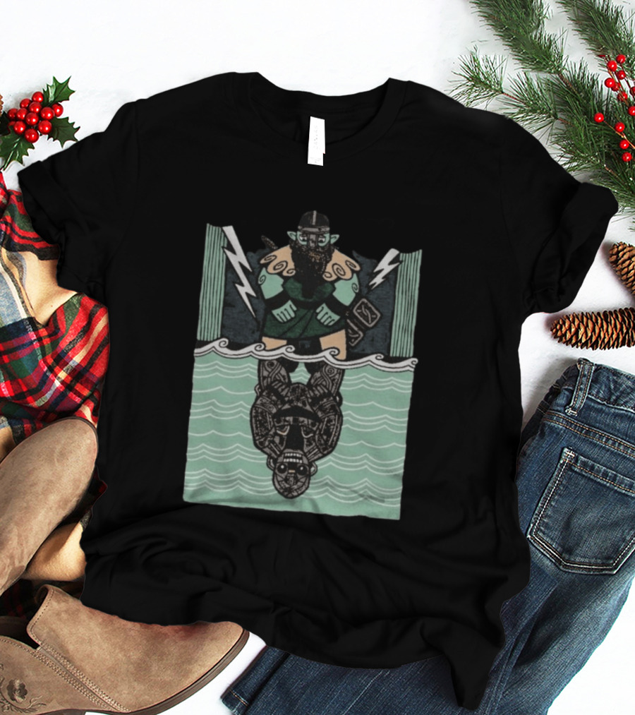 Reflections Of Tolv Norse Viking Thunder God And Mythology Reflection T-Shirt