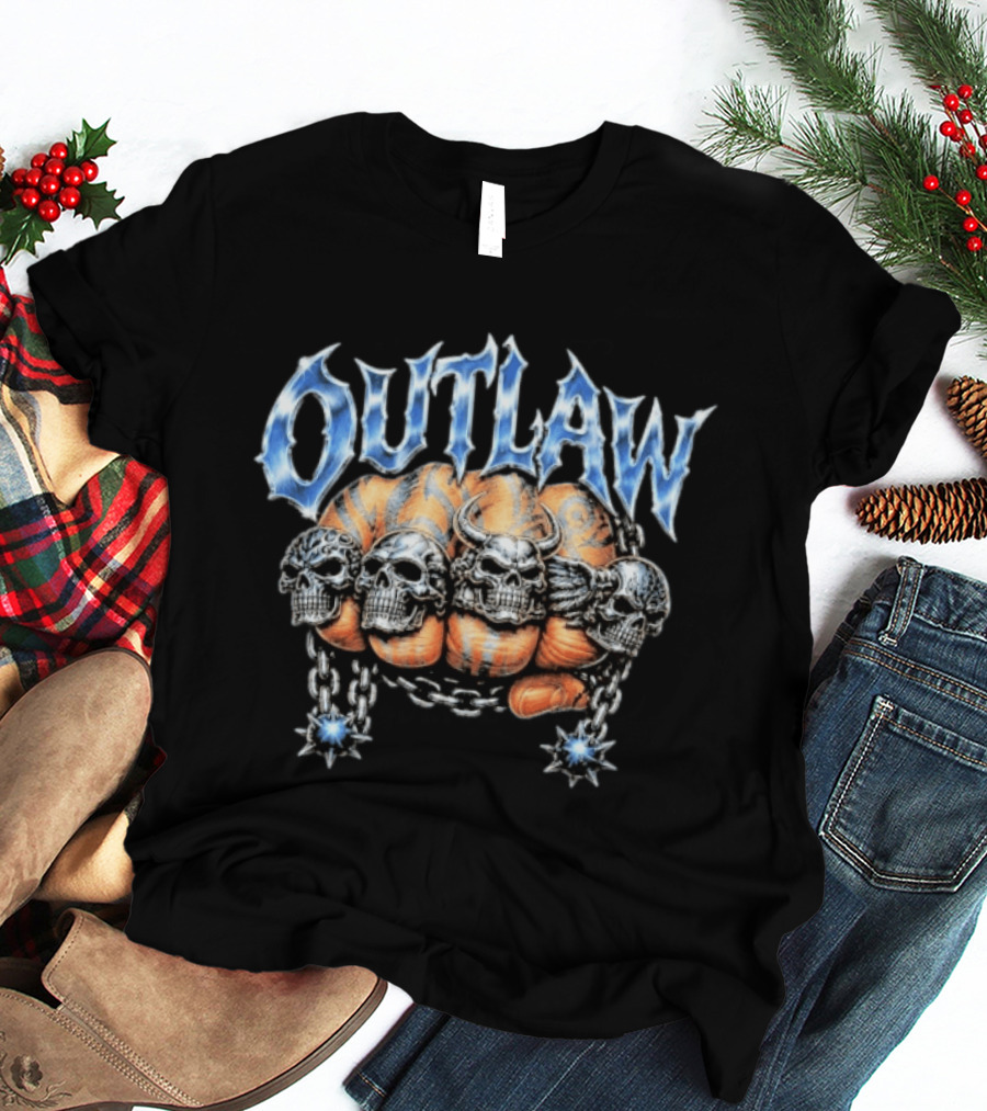Sadstonie Outlaw Skull Chrome Chain Wrath T-Shirt