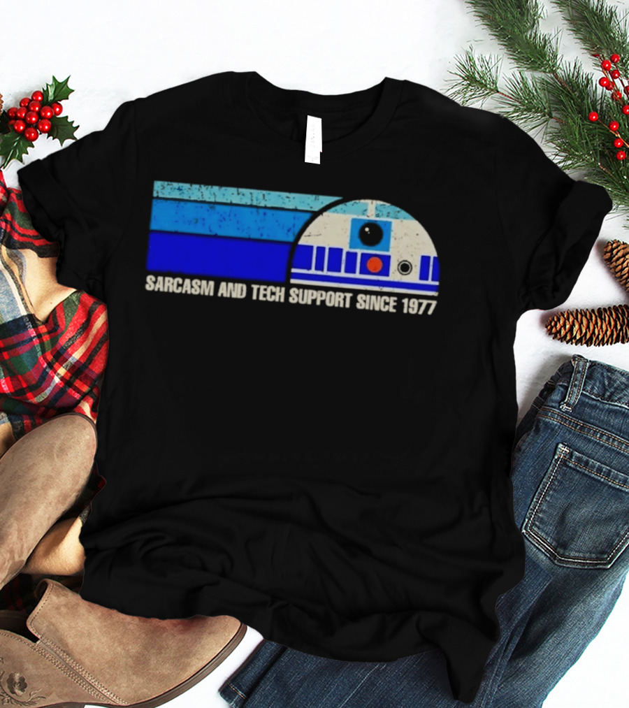 Sarcasm And Tech Support Since 1977 R2 D2 Star Wars T-Shirt