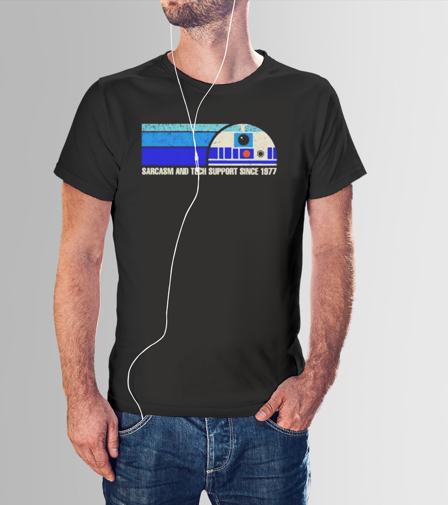 Sarcasm And Tech Support Since 1977 R2 D2 Star Wars T-Shirt