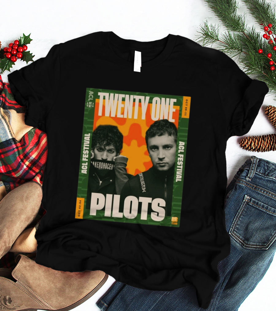 Twenty One Pilots ACL Festival October 2 4 And 9 11 2026 Event 21 Years T-Shirt