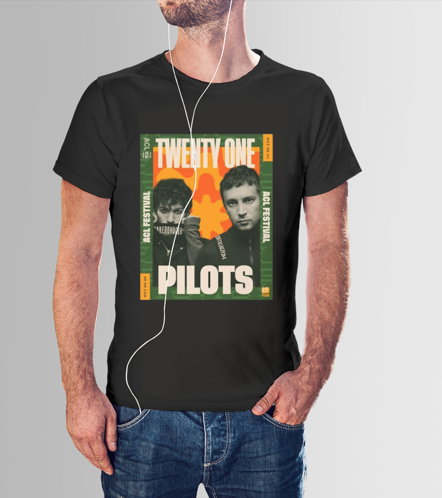 Twenty One Pilots ACL Festival October 2 4 And 9 11 2026 Event 21 Years T-Shirt