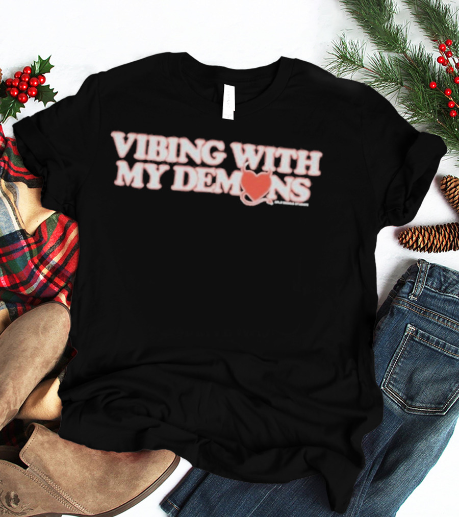 XPLR Vibing With My Demons Heart Devil Tail T-Shirt