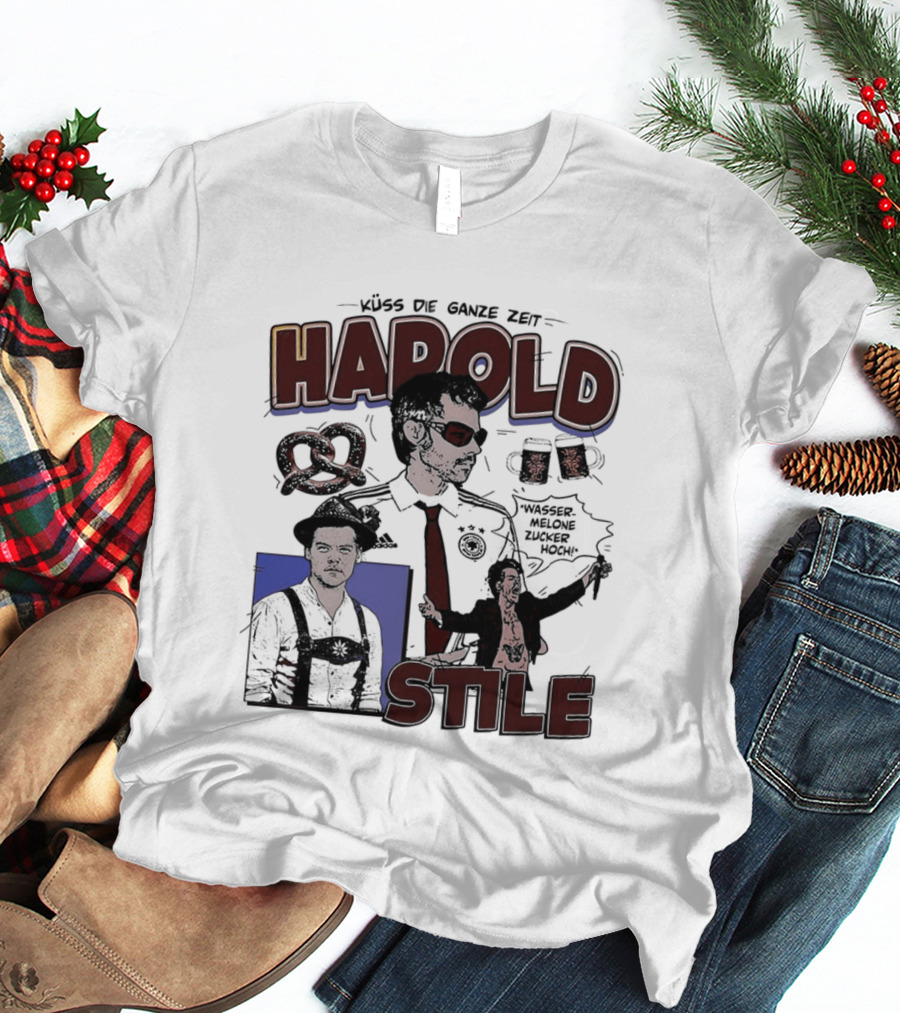 Harold Stile Oktoberfest Pretzel Beer Traditional Outfit T-Shirt