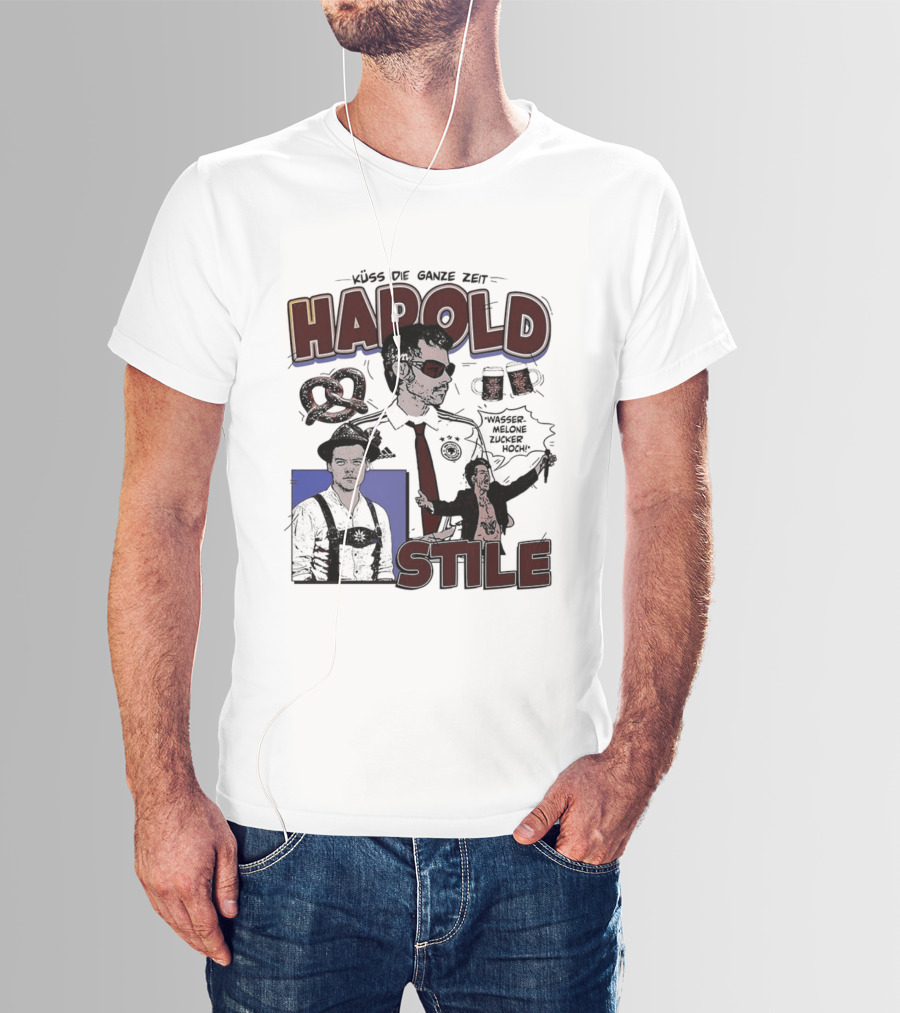 Harold Stile Oktoberfest Pretzel Beer Traditional Outfit T-Shirt