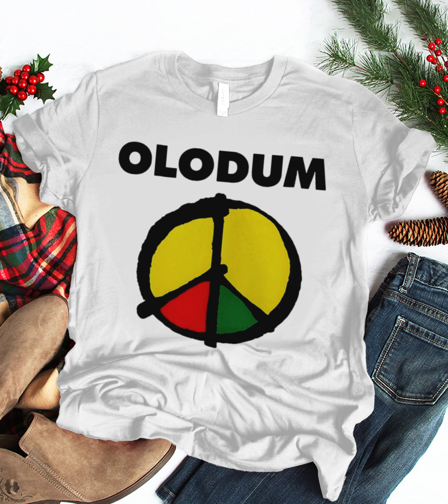 Michael Olodum Peace Symbol Red Yellow Green T-Shirt
