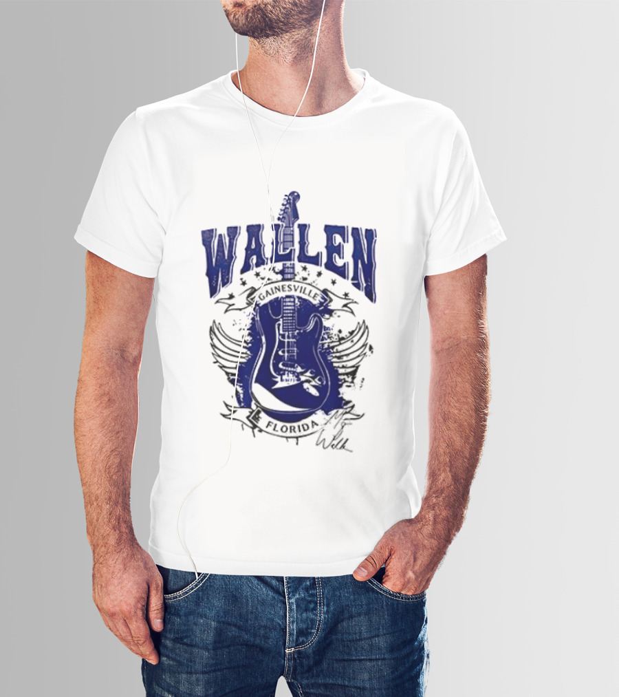 Morgan Wallen Gainesville Florida Guitar Wings T-Shirt