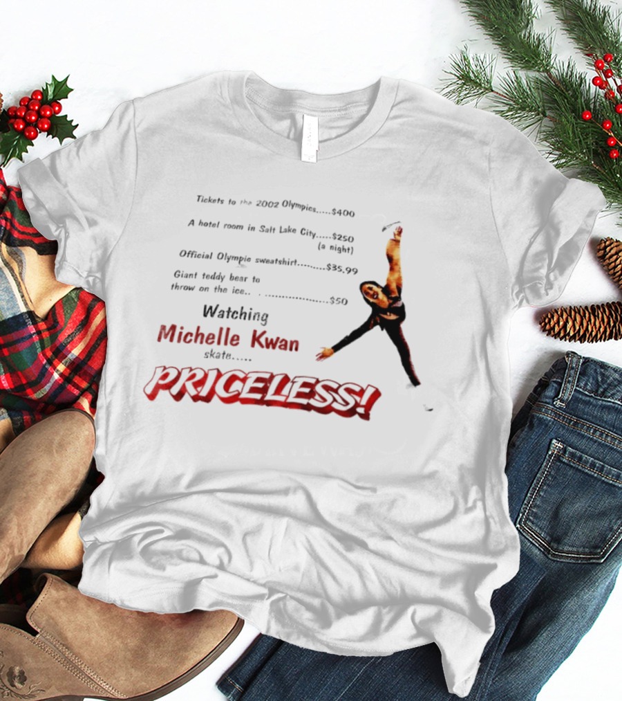 Tickets To The 2002 Olympics Hotel Room Salt Lake City Official Olympic Ing Michelle Kwan Skate PRICELESS T-Shirt