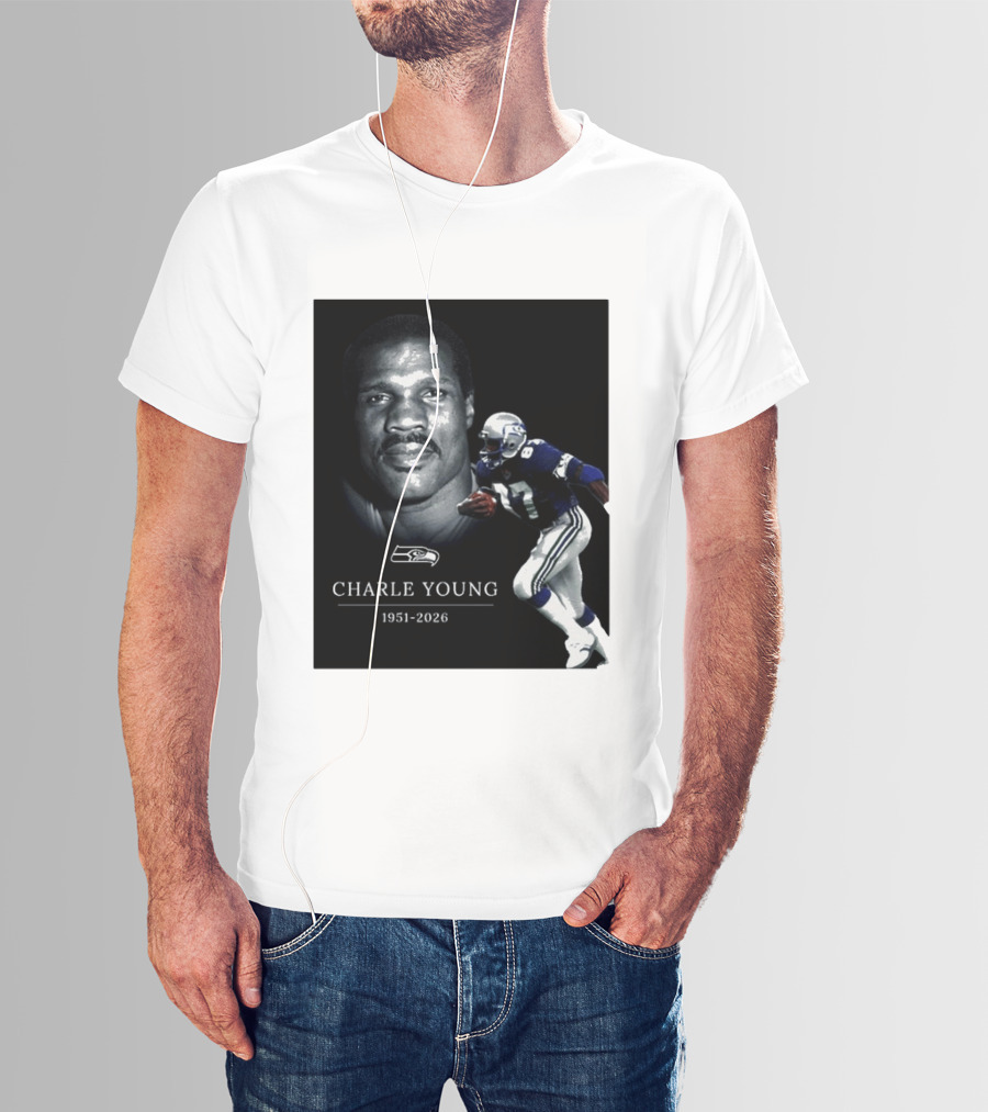 Seattle Seahawks Charle Young 1951 2026 Remembrance T-Shirt