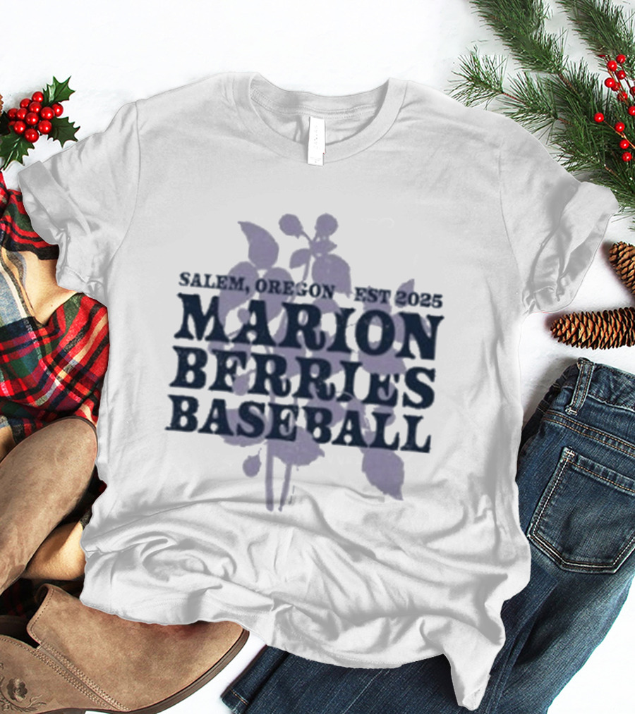 Salemo, Oregon Est 2023 Marion Berries Baseball T-Shirt